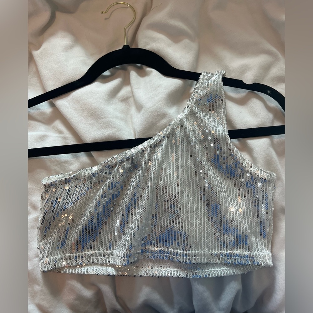 PLT SPARKLE ONE SHOULDER TOP